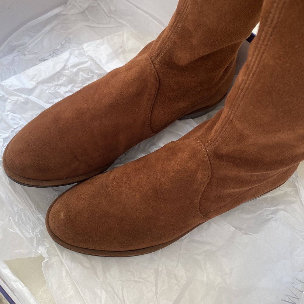 Stuart Weitzman lowland boots in walnut suede - Picture 9 of 13